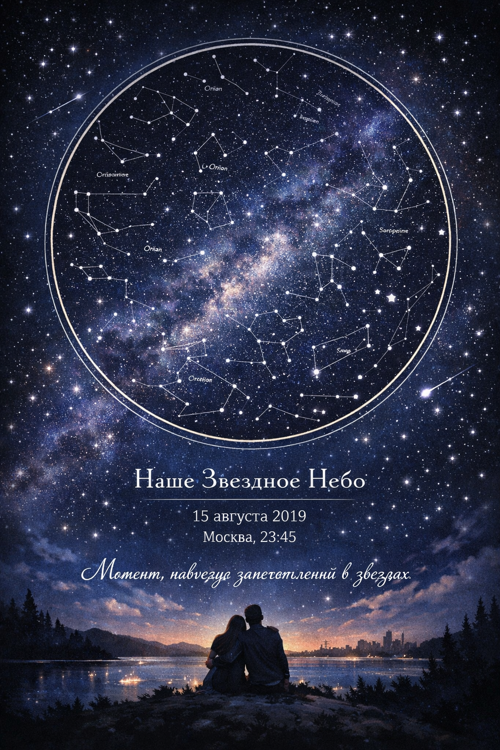 Карта звёздного неба по дате